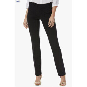 NYDJ Stretch Knit Straight Leg Trousers In Black Size 2 Style M11Z2020